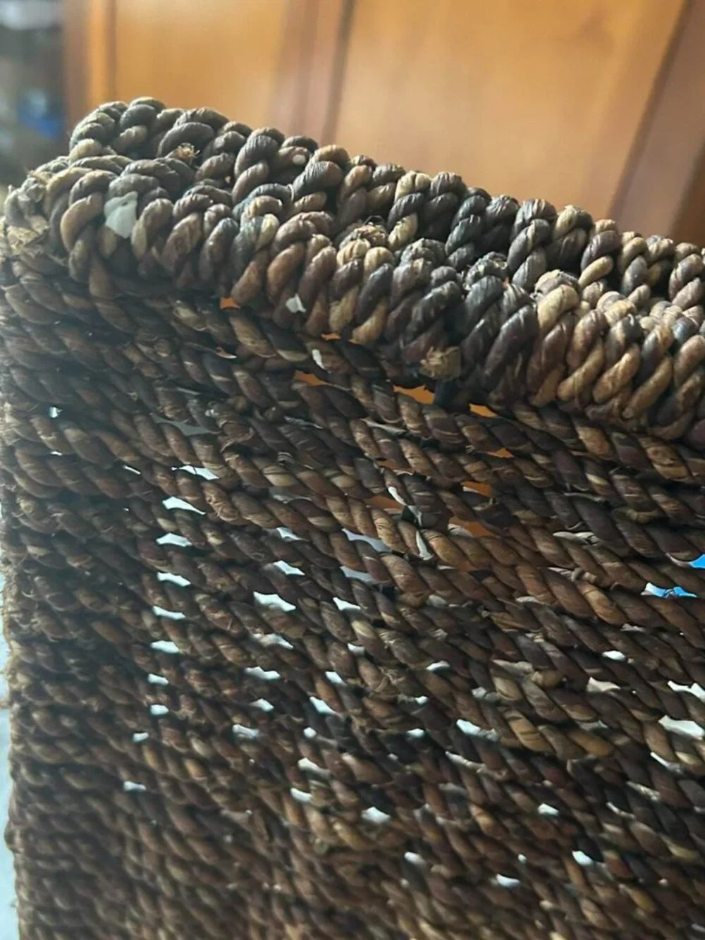 West Elm Wicker Woven L Shaped Shelf